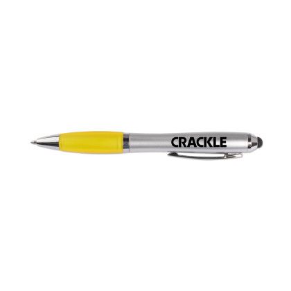 Custom HS Silver Pen Stylus and Color Accent - Silver/yellow