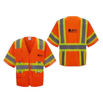 Custom 3M Reflective Brand 7 Pocket T-Shirt - Neon orange