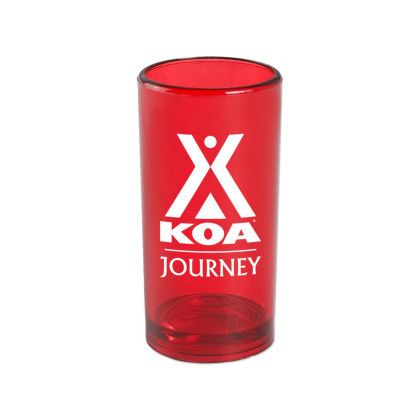 Custom 1.5 oz Plastic Standard Shooter Shot Glass - Red