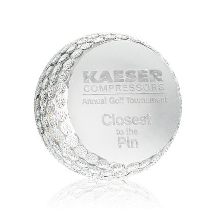 Custom Golf Ball Paperweight - 3.125" Dia