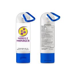 Custom Sunscreen With Carabiner 2 oz. Custom Sunscreen With Carabiner 2 oz.