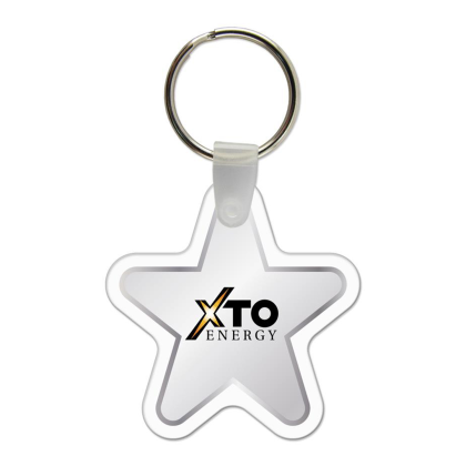 Custom Star Shaped USA Made Vinyl Keychain