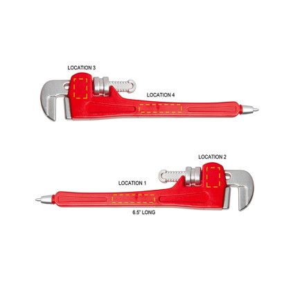 Custom Red Wrench Tool Pen - Choose the Locations