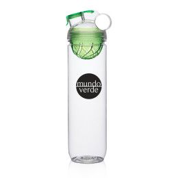 Custom 27 oz. Gridiron Infuser Water Bottles - Lime green