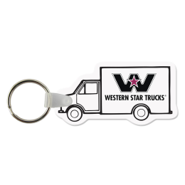 Custom Box Truck Shaped USA Made Vinyl Keychain Custom Box Truck Shaped USA Made Vinyl Keychain