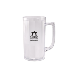 Custom 5 oz Plastic Fluted Beer Mug Sampler with Handle