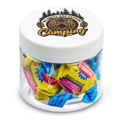Custom 2 oz Jar of Individually Wrapped Bubble Gum Custom 2 oz Jar of Individually Wrapped Bubble Gum
