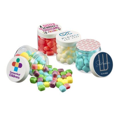 Custom 4 oz Jar of Mini Candy Covered Marshmallows