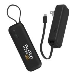 Custom Nimble Wally Pro 20 5,000 mAh Power Bank and Wall Charger - Black