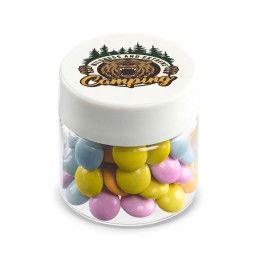 Custom 1 oz Jar of Mini Chocolate lentils Custom 1 oz Jar of Mini Chocolate lentils