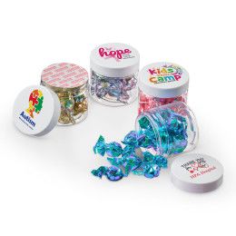 Custom 2 oz Jar of Invidually Wrapped Fantasy Candy Custom 2 oz Jar of Invidually Wrapped Fantasy Candy