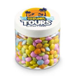 Custom 4 oz Jar of Mini Chocolate lentils Custom 4 oz Jar of Mini Chocolate lentils