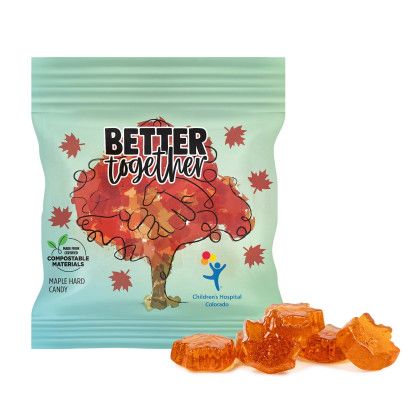 Custom 1 oz. ECO-Digibag, Compostable-Maple Flavored Candy Custom 1 oz. ECO-Digibag, Compostable-Maple Flavored Candy