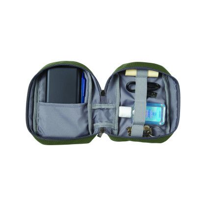 Custom Essex Organizer Pouch - Khaki green - Open view Custom Essex Organizer Pouch - Khaki green - Open view