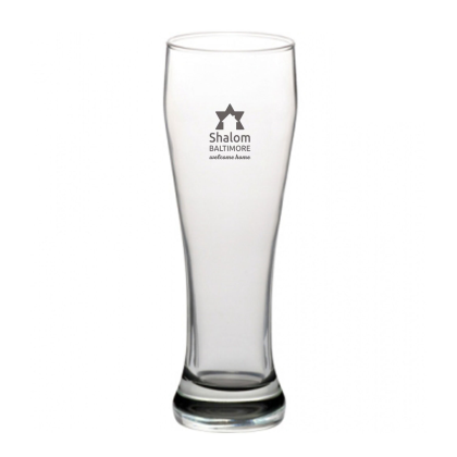 Custom Ravik Pilsner Glasses - 19 oz. - Color Bottom - Black