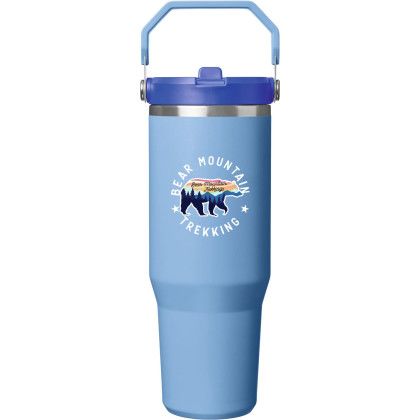 Custom Stanley IceFlow 2.0 Flip Straw Tumbler 30oz - Sky blue