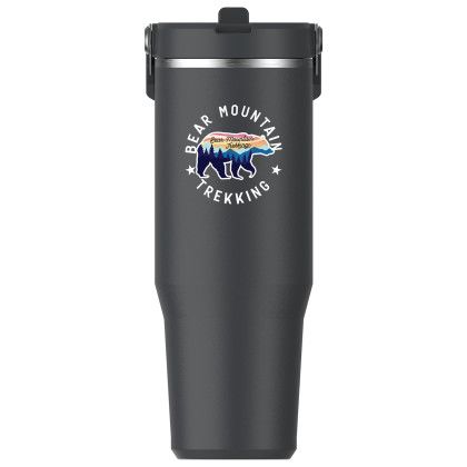 Custom Stanley IceFlow 2.0 Flip Straw Tumbler 30oz - Black 