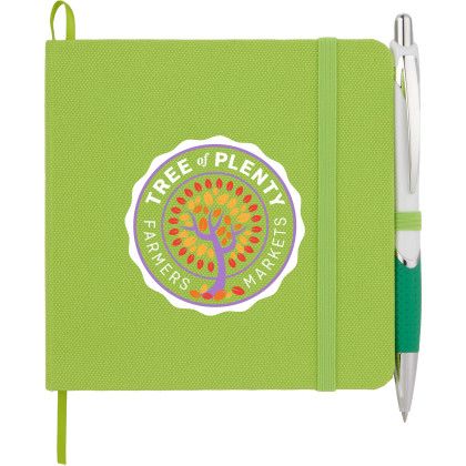 Custom 4.7" x 4.7" Remark Recycled Square Notebook - Lime 