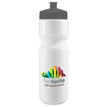 Custom Journey Bike Bottle - 28 oz. - White With Gray Lid 