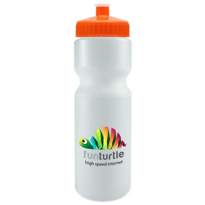Custom Journey Bike Bottle - 28 oz. - Frost With Orange Lid 
