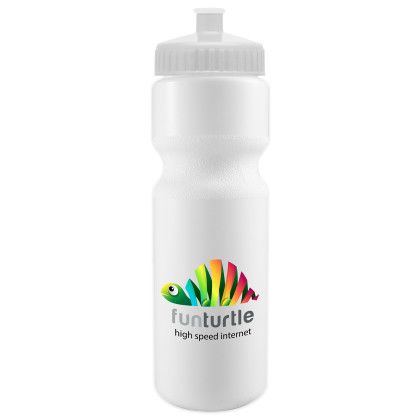 Custom Journey Bike Bottle - 28 oz. - White with White Lid 
