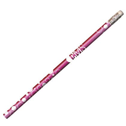 Custom Glisten Design Pencil- Magenta Pink