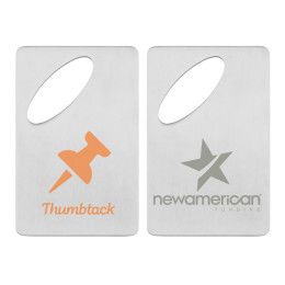 Custom Oval Credit Card Brushed Finish Bottle Opener Custom Oval Credit Card Brushed Finish Bottle Opener