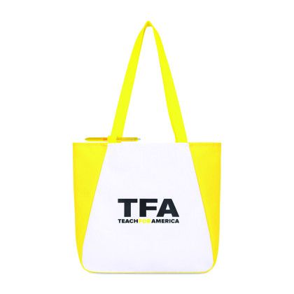 Custom Arlo Recycled rPET Tote - Yellow Custom Arlo Recycled rPET Tote - Yellow