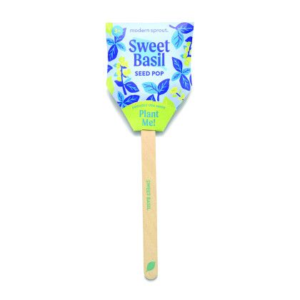 Custom Modern Sprout Garden Seed Pop - Sweet Basil front