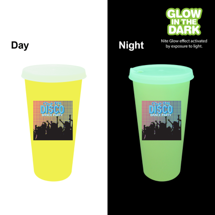 Custom Neon Yellow 26 oz. Tumbler with Lid