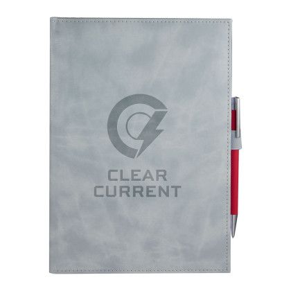 Custom Debossed 7 x 10 Morano Large Journal - Gray