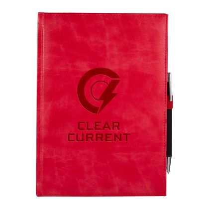 Custom Debossed 7 x 10 Morano Large Journal - Red