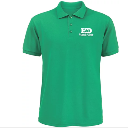 Custom Screen Printed Men's 50/50 Polo Shirt - Jade Green 