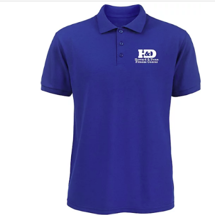Custom Screen Printed Men's 50/50 Polo Shirt - Royal Blue 