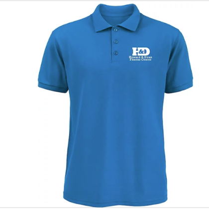 Custom Screen Printed Men's 50/50 Polo Shirt - Turquoise 