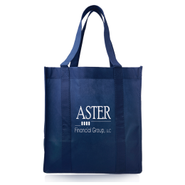 Custom Reusable Grocery Tote Bags - Navy blue