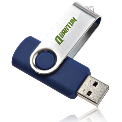 Custom 8GB Swivel USB Flash Drives - Blue