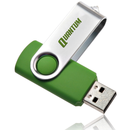 Custom 8GB Swivel USB Flash Drives - Green