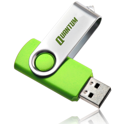 Custom 8GB Swivel USB Flash Drives - Lime green