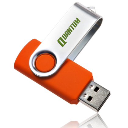 Custom 8GB Swivel USB Flash Drives - Orange