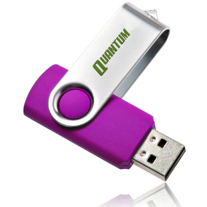 Custom 8GB Swivel USB Flash Drives - Purple 