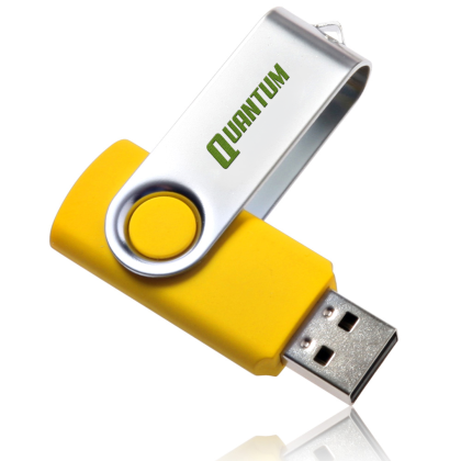 Custom 8GB Swivel USB Flash Drives - Yellow