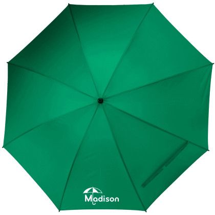 Custom 60" Value Golf Umbrella - Green Front View Custom 60" Value Golf Umbrella - Green Front View