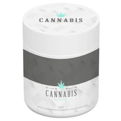 Custom Glass Jar  3 oz (1/8th)  With Label - Matte White 