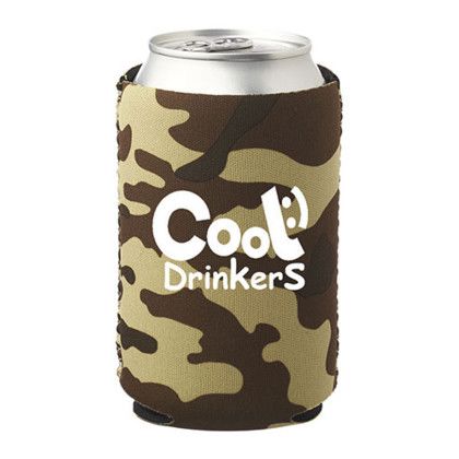 Custom Neoprene Collapsible Can Coolers - Camo 2