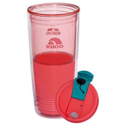 Custom Igloo 22 oz. Havasu Tritan Double Wall Tumbler - Pink - Open view