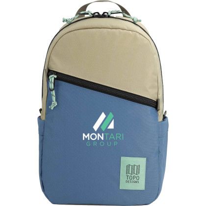 Custom Topo Designs Light Pack 15" Laptop Backpack - Stone Blue/Elmwood Custom Topo Designs Light Pack 15" Laptop Backpack - Stone Blue/Elmwood