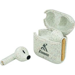 Custom EarthTrendz Wheat Straw & Bamboo Earbuds & Case Custom EarthTrendz Wheat Straw & Bamboo Earbuds & Case