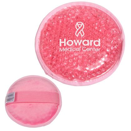 Custom Plush Round Hot/Cold Pack - Pastel Pink Custom Plush Round Hot/Cold Pack - Pastel Pink