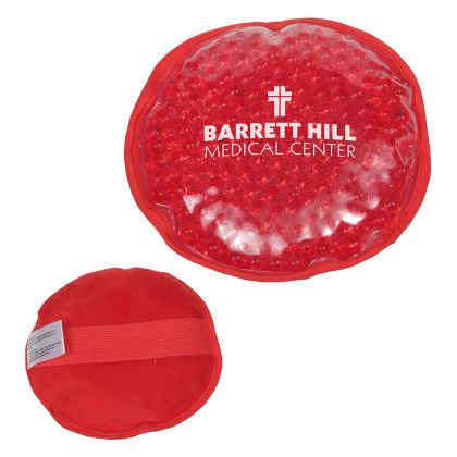 Custom Plush Round Hot/Cold Pack - Red Custom Plush Round Hot/Cold Pack - Red